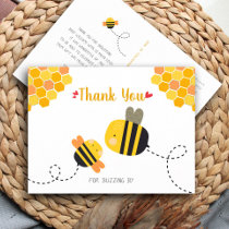 Cute Sweet Bee Baby Shower Thank You Buzzing By Postcard