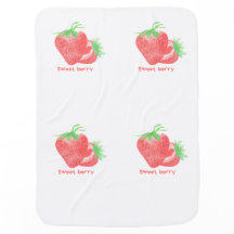 Cute sweet berry baby blanket