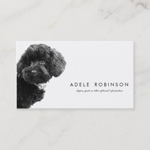  Cute Sweet Black Toy Poodle Puppy Business Card