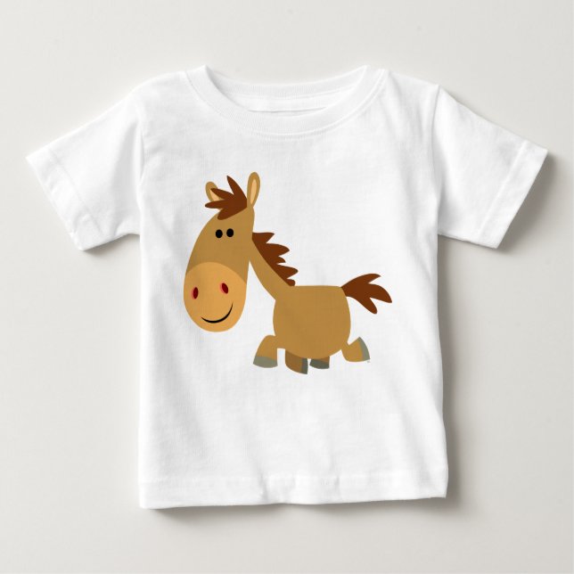 Cute Sweet Cartoon Horse Baby T-Shirt (Front)