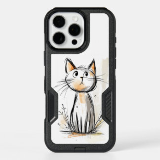 Cute Sweet Cat Illustration iPhone 16 Pro Max Case