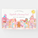 Cute Sweet Celebration Candyland Kids Birthday Banner