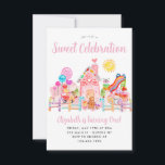 Cute Sweet Celebration Candyland Kids Birthday Note Card<br><div class="desc">Cute Sweet Celebration Candyland Kids Birthday Invitation</div>