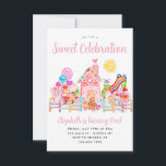 Cute Sweet Celebration Candyland Kids Birthday Note Card<br><div class="desc">Cute Sweet Celebration Candyland Kids Birthday Invitation</div>