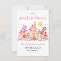 Cute Sweet Celebration Candyland Kids Birthday