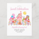 Cute Sweet Celebration Candyland Kids Birthday Postcard