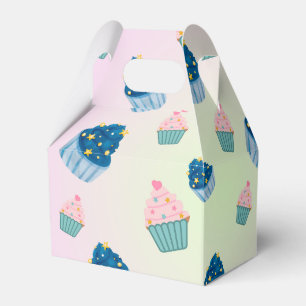 Cute Sweet cupcake Sprinkle 2nd Birthday Girly Favor Boxes