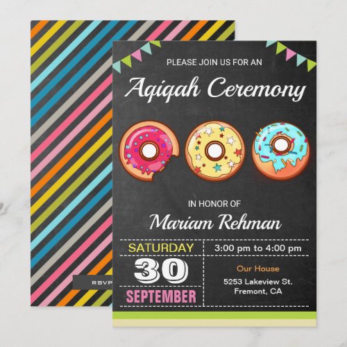 Cute Sweet Donut Aqeeqah | Aqiqah Ceremony