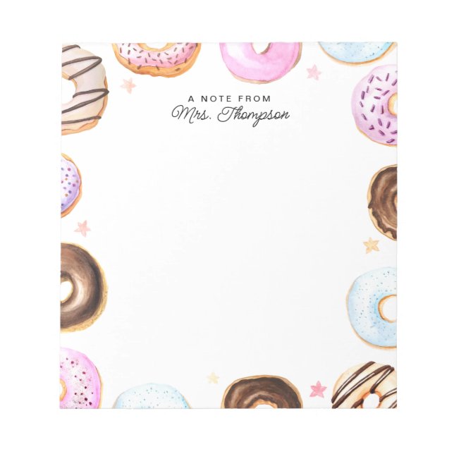 Cute Sweet Donuts A note from Script Notepad (Front)