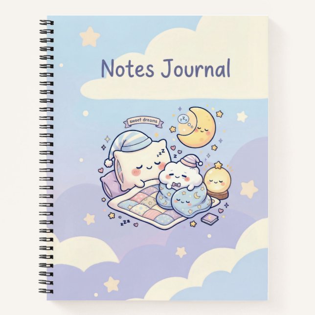 Cute Sweet Dreams Notes Journal (Front)