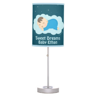 Cute Sweet Dreams Sleeping Baby Boy Room Decor Table Lamp