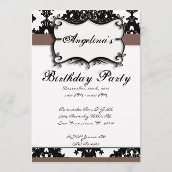 Cute Sweet Elegance Birthday Party Invitation by ForeverAndEverAfter at Zazzle
