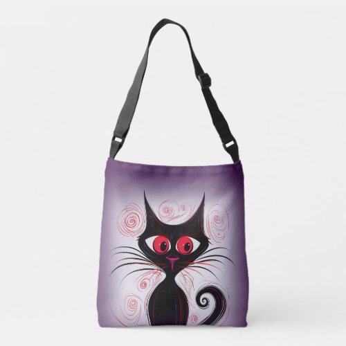 Cute sweet funny cat crossbody bag