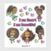 Cute Sweet Happy African American Girls 