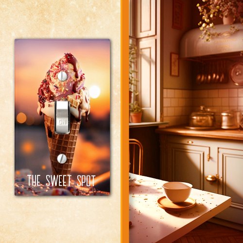 Cute Sweet Ice Cream Summer Sunset Light Switch Cover