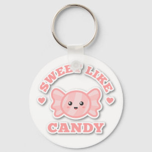 Cute Sweet Like Candy Pink Keychain