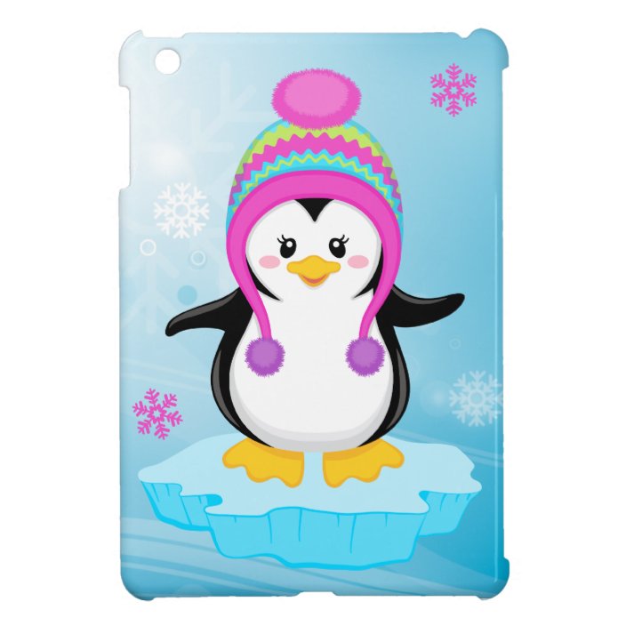 Cute Sweet Little Girl Bundled Up Penguin Cartoon Case For The Ipad Mini Zazzle Com