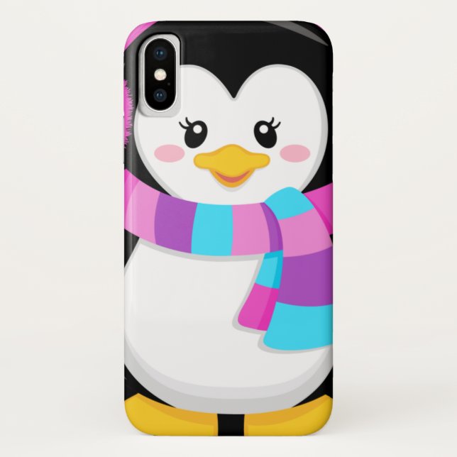 cute sweet little girl penguin cartoon Case-Mate iPhone case (Back)
