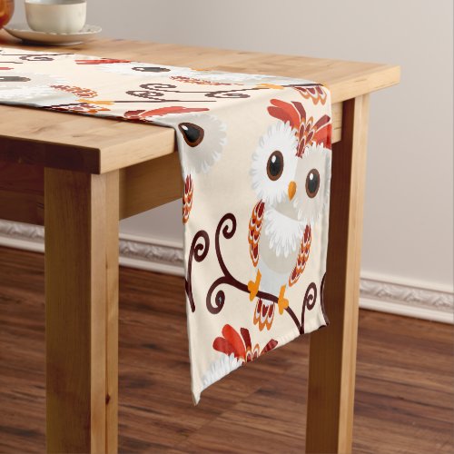 Cute sweet Owl Short Table Runner