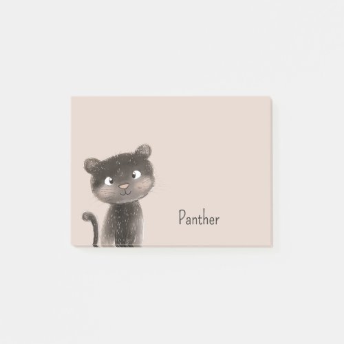 Cute Sweet Panther Animal Post-it Notes