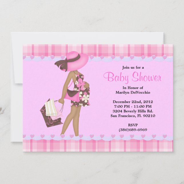 CUTE Sweet PINK Baby Shower Invitation (Front)