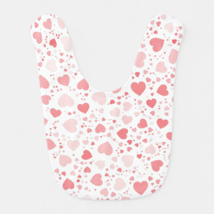 cute sweet Pink hearts baby girl Bib
