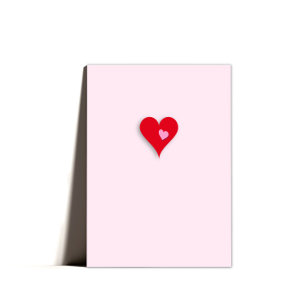 Cute Sweet Pink Minimal Hearts Valentine's Card