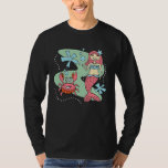 Cute Sweet Retro Mermaid Girl and Crab Friend T-Shirt