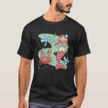 Cute Sweet Retro Mermaid Girl and Crab Friend T-Shirt
