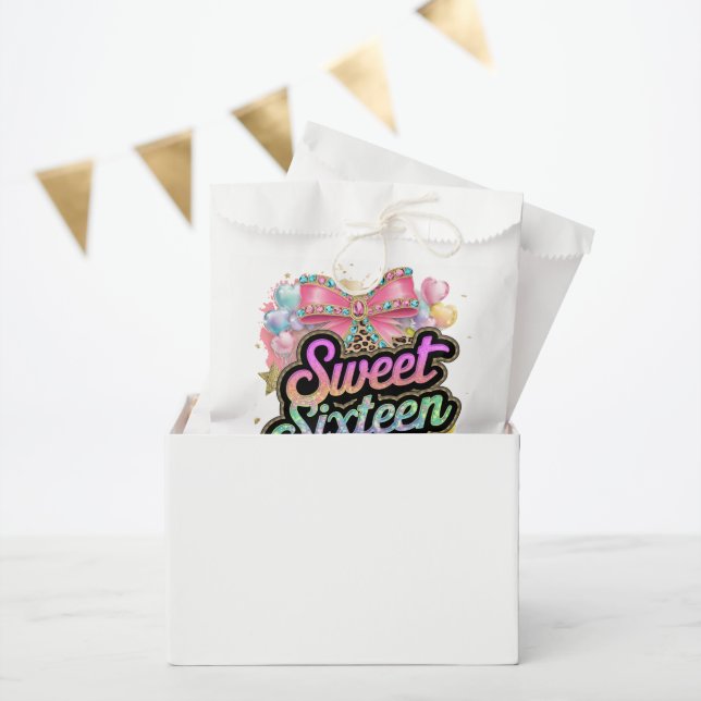 Cute sweet sixteen Birthday party Favor Bag (Party)