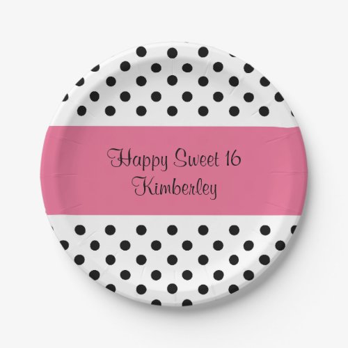 Cute Sweet Sixteen Paper Plates