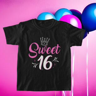 cute sweet sixteen word art girls T-Shirt