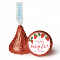 Cute Sweet Strawberry 1st Birthday Hershey®'s Kisses®