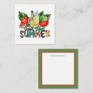 cute sweet Summertime add sentiment Note Card