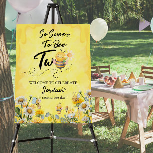 Cute Sweet To Bee Two Wildflower 1st birthday Foam Board