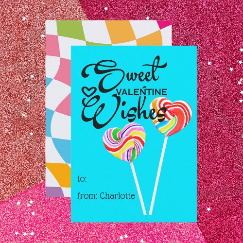 Cute Sweet Treat Kids Valentines Day Note Card