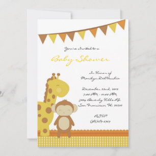 CUTE Sweet Yellow Baby Shower Invitation
