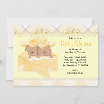 Cute Sweet Yellow Baby Shower Invitation by ForeverAndEverAfter at Zazzle