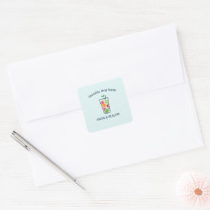 Cute Sweet yogurt Smoothies fruit Juice bar shop Square Sticker