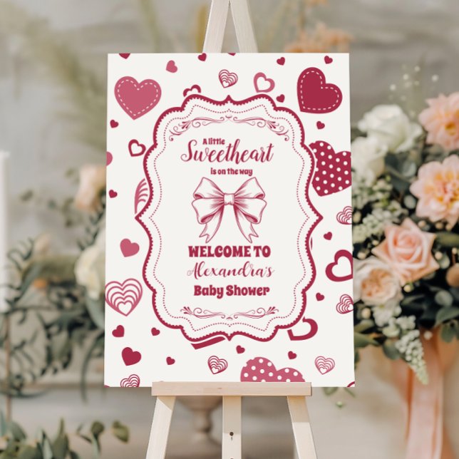 Cute Sweetheart Valentine's Day Baby Shower Foam Board (Creator Uploaded)