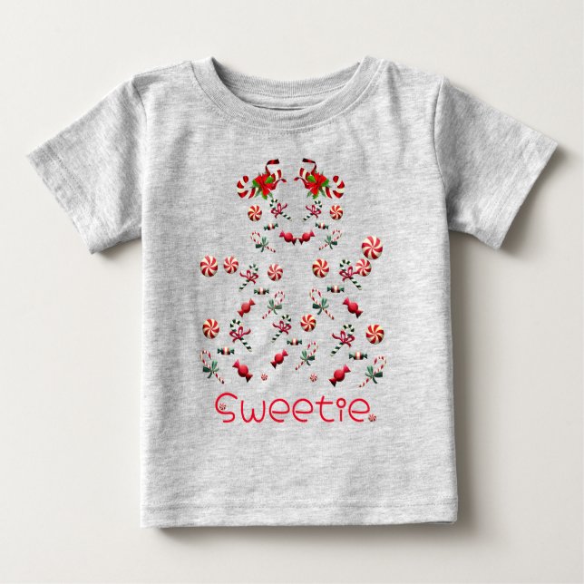 Cute Sweetie Fashionable Baby T-Shirt (Front)