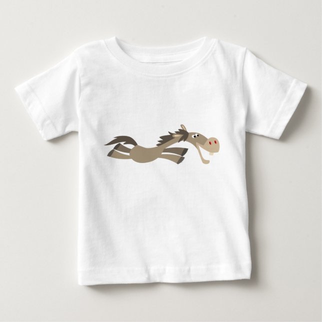 Cute Swift Cartoon Horse Baby T-Shirt (Front)