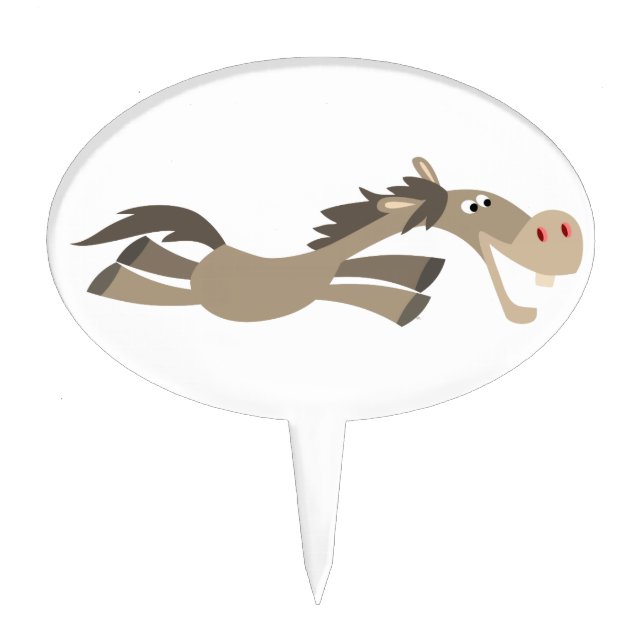 Cute Swift Cartoon Horse Cake Pick (Front)