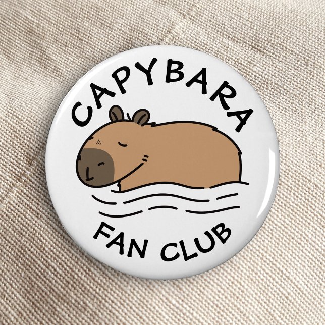 Cute Swimming Capybara Personalized Bottle Opener (A unique capybara art on a bottle opener.)