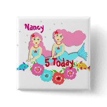 Cute Swimming Mermaid Themed Personalized