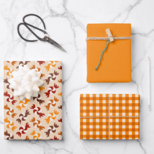 Cute swirl Candies brownish Happy Thanksgiving Wrapping Paper Sheets