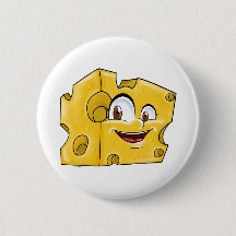 Cute Swiss Cheese Funny Cartoon Character Mascot