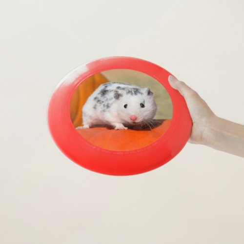 Cute Syrian Hamster White Black Spotted Funny Pet Wham_O Frisbee