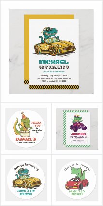 Cute T-Rex and Dinosaur Dino Lover Birthday