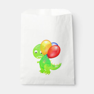 Cute T-Rex Dinosaur Birthday Party with Balloons Favor Bag